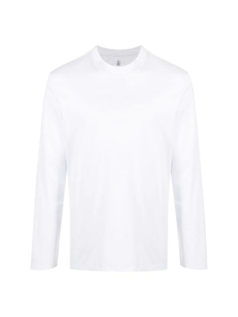 long-sleeve cotton T-shirt