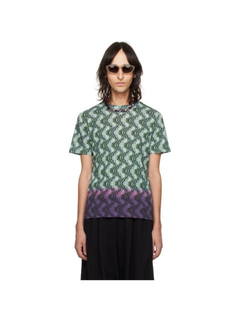 Dries Van Noten Green Hand-Dyed T-Shirt