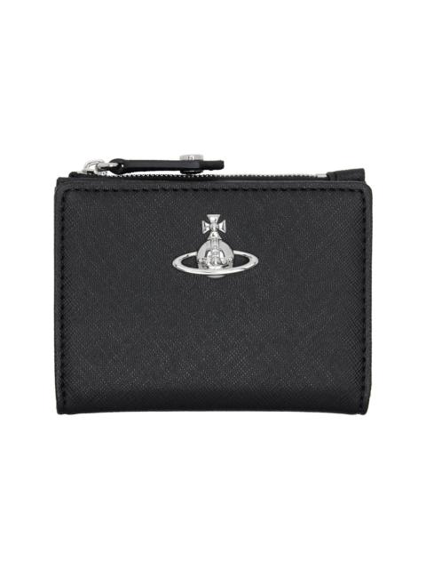 Vivienne Westwood Black Orb Slim Flap Card Holder
