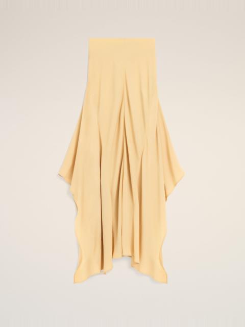 AMI Paris YELLOW MAXI FLARED BLENDED SILK SKIRT