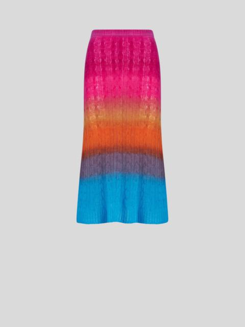 Etro COLOUR SHADED WOOL PENCIL SKIRT
