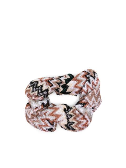 Missoni zigzag-woven scrunchie