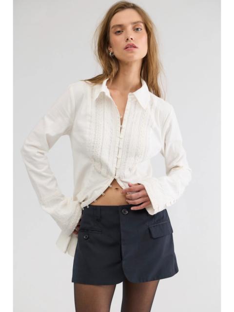 FREE PEOPLE Tuxedo Twist Mini Skirt