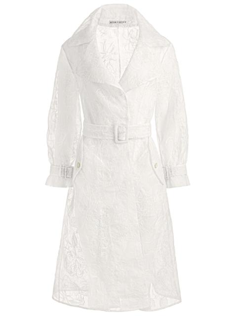 Alice + Olivia NEVADA EMBROIDERED SHEER TRENCH COAT