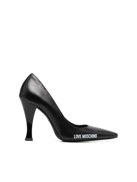 Moschino logo-print 100mm pumps