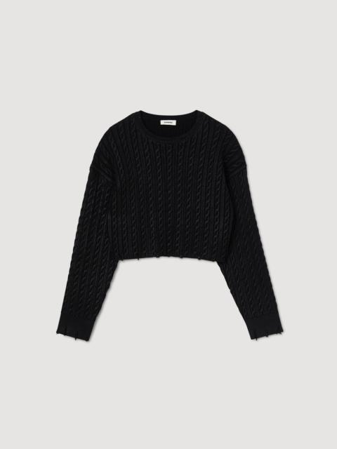 Sandro Cropped knit sweater