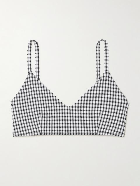 RÓHE Gingham Seersucker Bralette