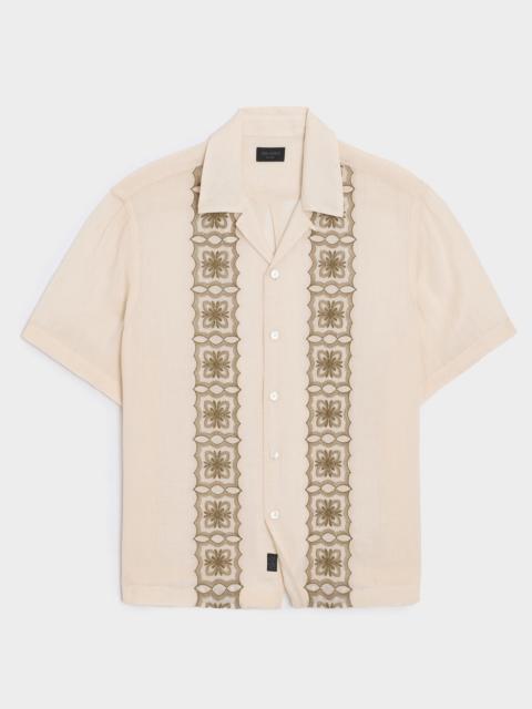 TODD SNYDER Embroidered Voile Capri Shirt