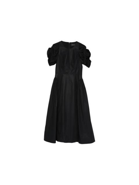 Simone Rocha ROSE PUFF SLEEVE HIP DRESS - BLACK