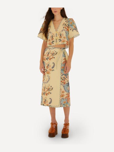 FARM RIO Butter Yellow Boho Beauty Top