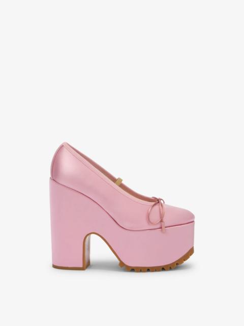 Moschino SATIN PLATFORM BALLET FLATS