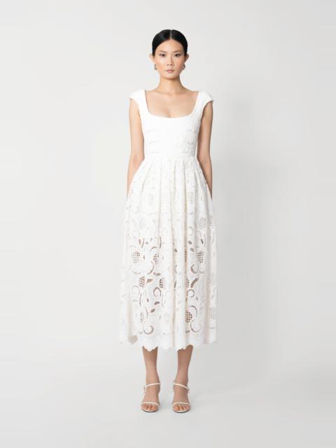 SAU LEE HOLLAND EMBROIDERED LACE DRESS