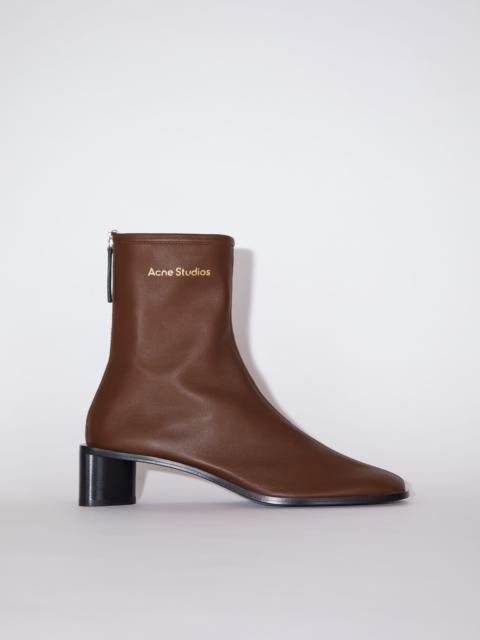 Acne Studios Branded leather boots - Brown/black
