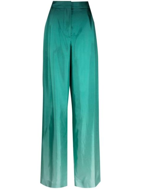 Oscar de la Renta ombré-effect silk palazzo trousers