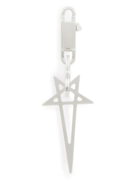 Rick Owens Silver Pentagram Keychain