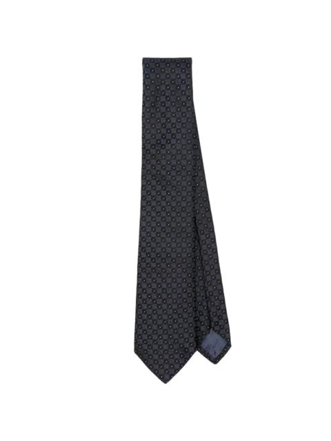 EMPORIO ARMANI geometric-pattern silk tie