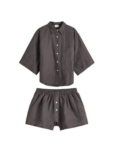 DEIJI STUDIOS Deiji Studios Linen Slate Check 03 Set