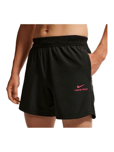 Nike Nike Pro Training Dri-Fit 6 Inch Short Asia Sizing 'Black Red' HV0412-011