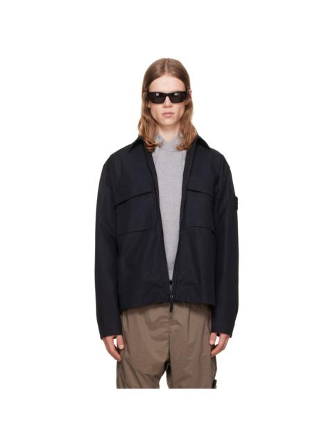 Stone Island Black 1200018 All-Weather Cotton Canvas Jacket