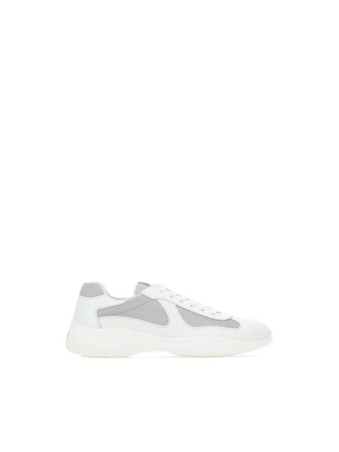 Prada PRADA America’s Cup White Silver Sneakers New & Authentic (M