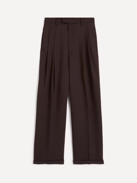 BARENA Braghier Brown Wool Wide-Fit Trousers