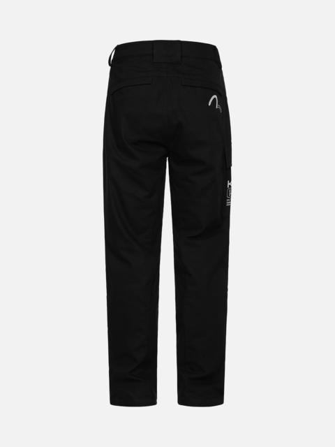 EVISU Reflective Seagull Print Straight Leg Straight Fit Pants
