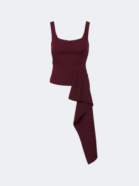 ROLAND MOURET Draped wool and silk top