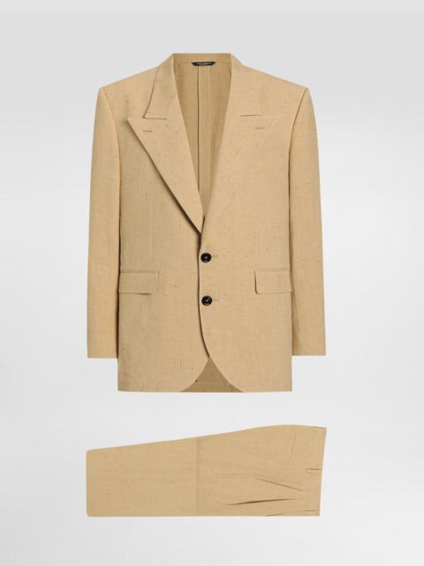 Dolce & Gabbana Single-breasted suit in tweed linen