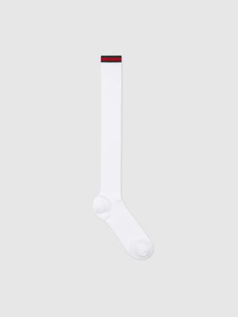 GUCCI Long cotton blend socks with Web