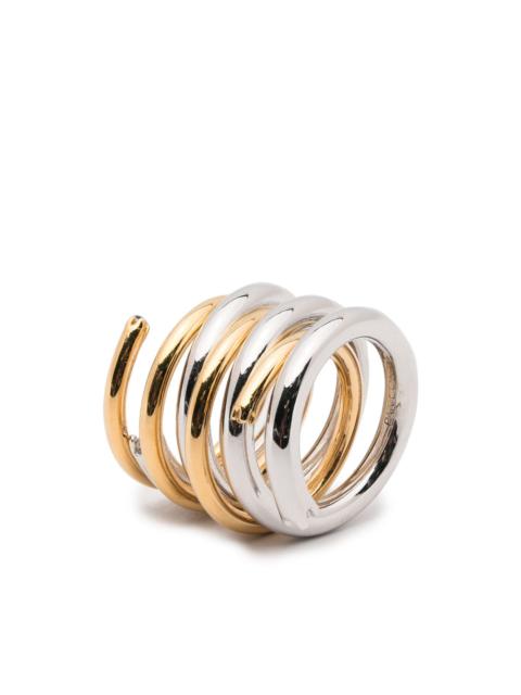 PANCONESI Orbit spiral-effect two-tone rings