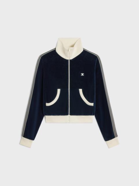 CELINE tracksuit jacket in velvet jersey