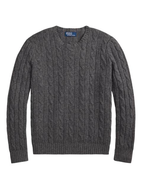 Polo Ralph Lauren Men's Cashmere Cable-Knit Sweater - Static Grey Heather
