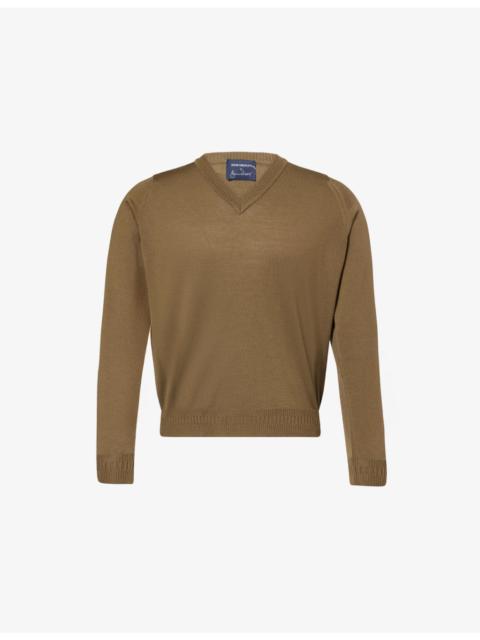 JOHN SMEDLEY John Smedley X Bill Nighy V-Neck Merino Wool Jumper