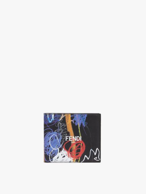 FENDI Black leather bi-fold wallet
