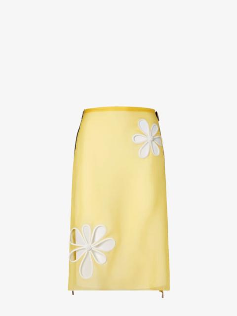 FENDI Skirt Yellow silk organza skirt