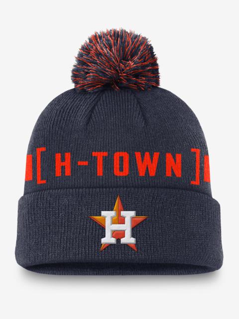 Houston Astros Hometown Peak Men's Nike MLB Cuffed Pom Beanie