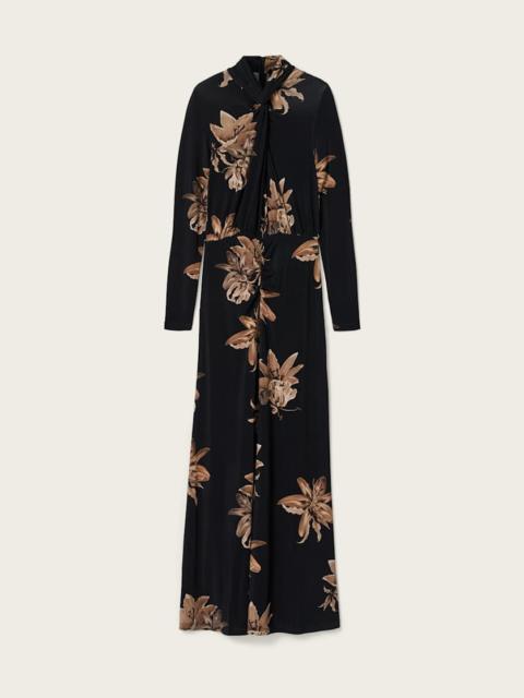 ALLSAINTS MINA FLORAL A-LINE MAXI DRESS