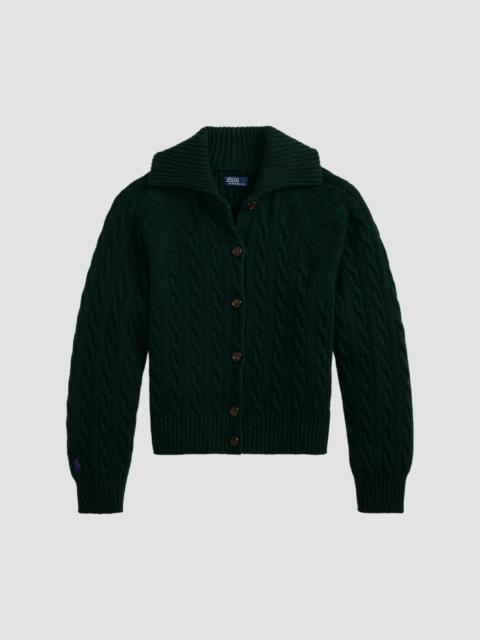 Polo Ralph Lauren Women's Cable-Knit Wool-Cashmere Cardigan - Green