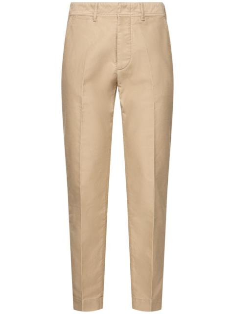 Brushed cotton satin chino pants