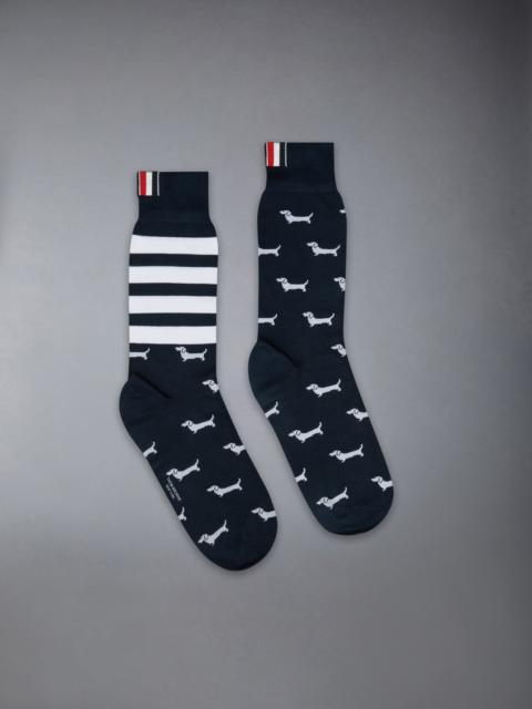 Thom Browne Cotton 4-Bar Hector Mid Calf Socks