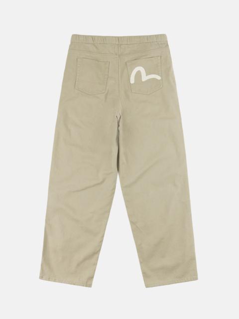 EVISU Back Seagull Print Chino Pants