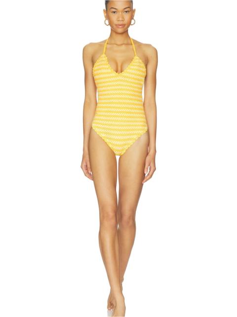 SIMKHAI Karoline Crochet Halter One Piece