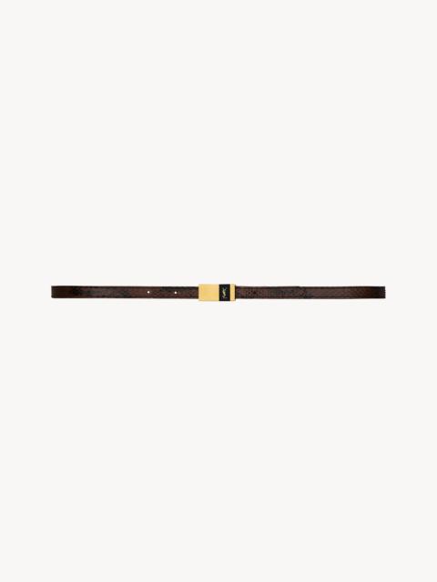 SAINT LAURENT THIN ANCHOR BELT IN PYTHON
