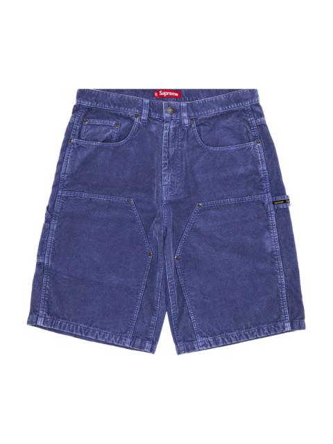 Supreme Washed Corduroy Double Knee Painter Short 'Blue'