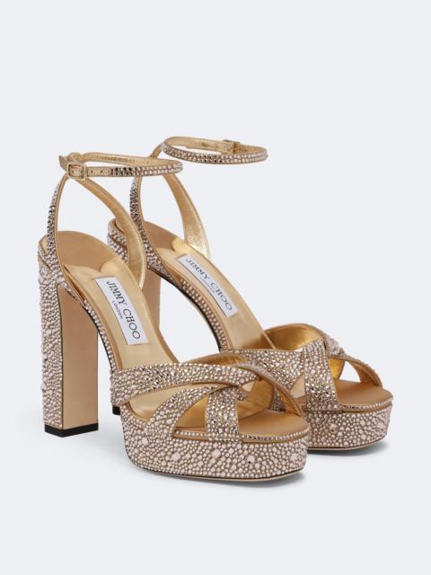 JIMMY CHOO Kove embellished platform sandals