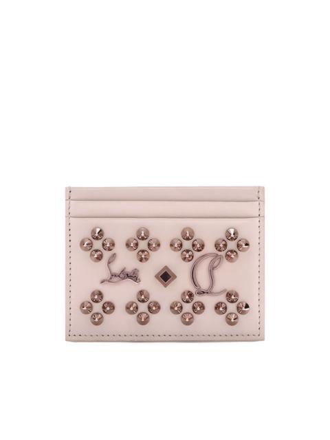 Christian Louboutin crystal-embellished leather cardholder