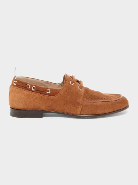Thom Browne Men's Padded Suede Boat Shoes