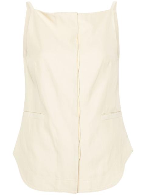 Loulou de Saison Mihant square-neck twill top