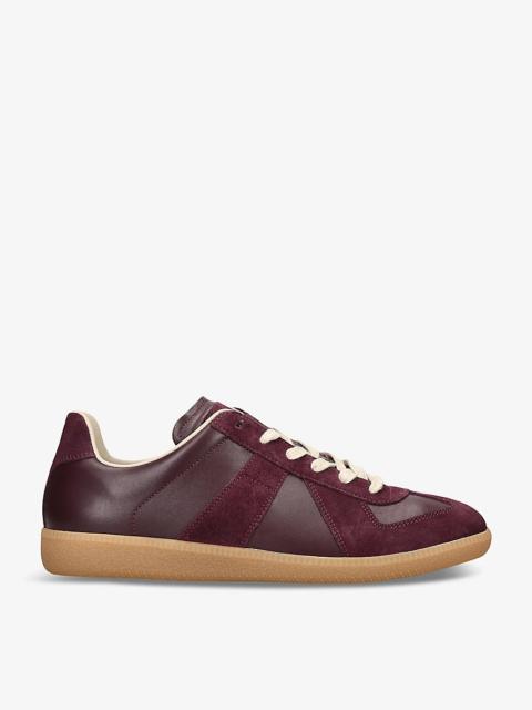 Replica leather low-top trainers