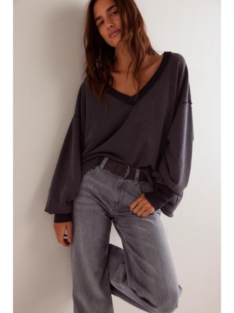 FREE PEOPLE We The Free Venice V-Neck Sweatshirt